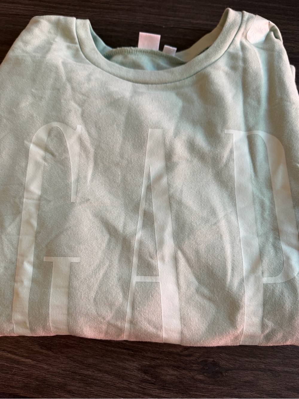 GAP Women’s Light Mint Logo crew neck sweat shirt